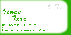 vince tarr business card